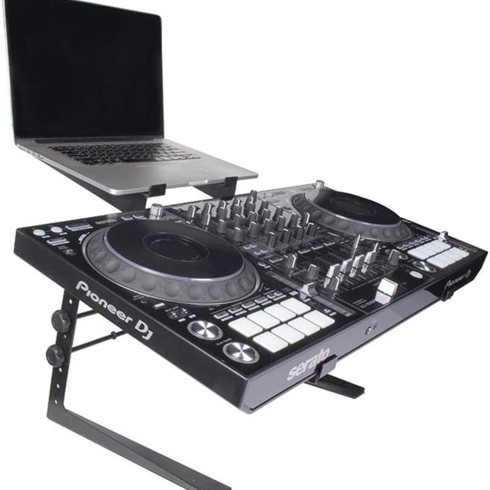 Headliner Covina Portable Dual DJ Controller Stand; Adjustable and Durable DJ